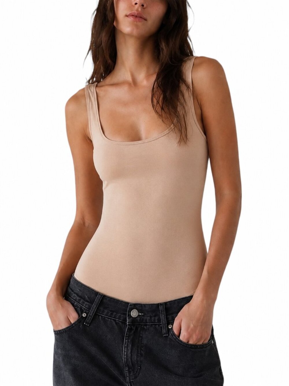 Size S Abercrombie & Fitch Soft Collection Light Brown Bodysuit